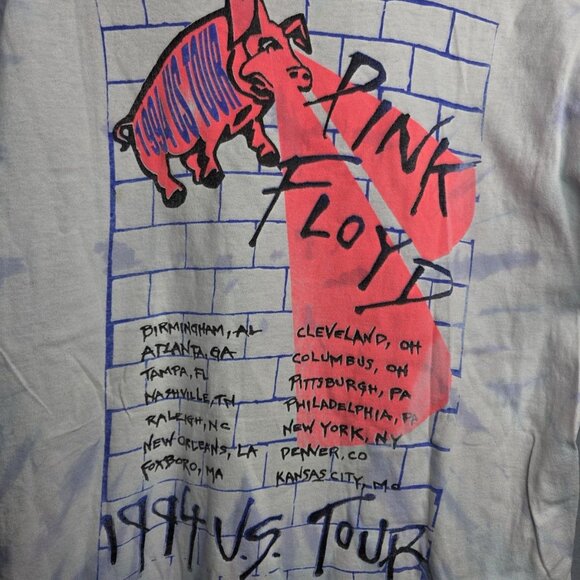 Pink Floyd Tie Dye Concert Band Shirt 90s VTG Tour Mens XL Screen Stars Single - Picture 3 of 7